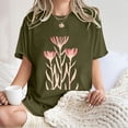 thumbnail image 4 of Fiudx Ofertas Flash Del Día Solo En Línea Camisetas Informales con Estampado de Flores para Mujer, Camisetas Extragrandes de Manga Corta, 4 of 7