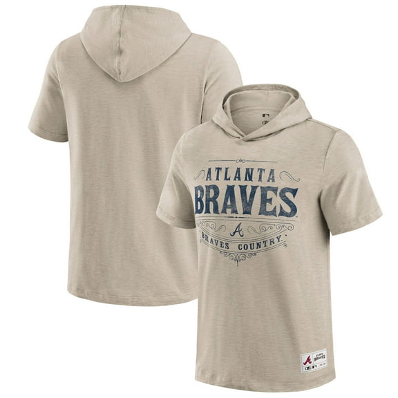 Men's Darius Rucker Collection by Fanatics  Tan Atlanta Braves Hooded T-Shirt