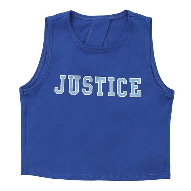 Playera Justice Talla 14 con Cinta Decorativa Azul
