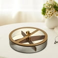 thumbnail image 6 of Esquirla Rotating Snack Serving Tray Snack Container Home Decor Appetizer Plate Dried Fruit Tray for Candy Dessert Nuts Fruits Cookies brown single layer, 6 of 8