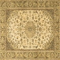 thumbnail image 1 of Ahgly Company Machine Washable Indoor Square Medallion Brown Traditional Area Rugs, 4' Square, 1 of 4