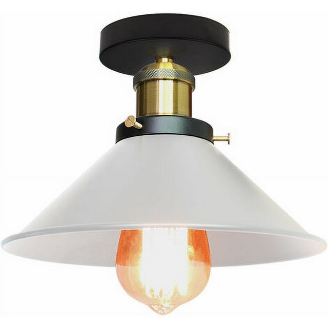 Lámpara de iluminación de araña de metal industrial Pantalla E27 40W Blanco