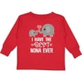 thumbnail image 3 of Inktastic Best Nona Ever Grandchild Gift Boys or Girls Long Sleeve Toddler T-Shirt, 3 of 5