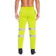 thumbnail image 2 of Haitryli Men's High Visibility Safety Pants Hi Vis Reflective Utility Work Pants Public Service Workwear Green M, 2 of 3