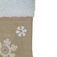 thumbnail image 4 of Northlight 20.5" Beige and Ivory Snowflake Embroidered Christmas Stocking, 4 of 4