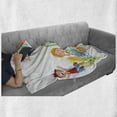 thumbnail image 6 of Educational Soft Flannel Fleece Throw Blanket, Happy Kids Boys and Girls with Number Blocks Triangle Rectangle and Square, Cozy Plush for Indoor and Outdoor Use, 60" x 80", Multicolor, by Ambesonne, 6 of 6