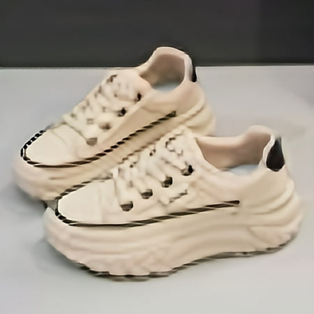 

SHZHRG Stylish Women‘s Low Top Platform Sneakers with Height Increasing Feature Comfortable Sports Shoes for Trendy Outdoor Walking Activities Versatile All-Match Design
