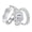 Men's Size 8 & Women's Size 6, variant on Wedding Ring Sets for Him and Her Engagement Promise Women Ring 18K Plated 5A CZ Men Ring Titanium Steel Size 10&6