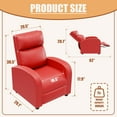 thumbnail image 3 of Furmax Recliner Chair Pu Leather Single Sofa Home Theater Recliners with Lumbar Support for Living Room,PU Red, 3 of 6