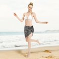 thumbnail image 5 of Disketp Black Scientific Women Swimsuit Cover Up Short Chiffon Summer Beach Sarong Bikini Wrap Skirt Bathing Suit, 5 of 7