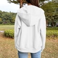 thumbnail image 5 of Zip Up Hoodie Women Y2K Cargo Sweatshirt Casual Long Sleeve Hoodies Oversized Fall Spring Fleece Jacket with Pockets White XL, 5 of 5