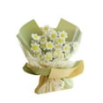 thumbnail image 3 of de flores de ganchillo de simulación de peluche hechos a mano, ramo de flores de punto, flores artificiales, hermosas flores hechas a mano, Margarita, 3 of 8