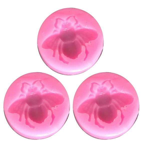 Clearance! Hilingoto Cake Mould, Diy Bee Silicone Mold 3Pc, Diy Bee Silicone Mold Honey Bee Festival Cake Candy Chocolate Mold 6.3X5.5X0.4Inch Christmas Sale