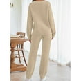 thumbnail image 4 of GZWYHT Sets for Women Lounge Sets for Women Womens Fuzzy Fleece Long Sleeve 2 Piece Loungewear Outfits Sweater Pants Pajama Sets Two Piece Sets for Women Womens Pajama Sets Khaki XL, 4 of 8