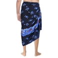 thumbnail image 2 of HAPPY BAY Men's Halloween Costumes Summer Sarong Wrap Pareo Caribbean Pirates Swim Trunks Swimwear Full Beach Wraps for Men One Size Skull Crossbones, Royal Blue, 2 of 3