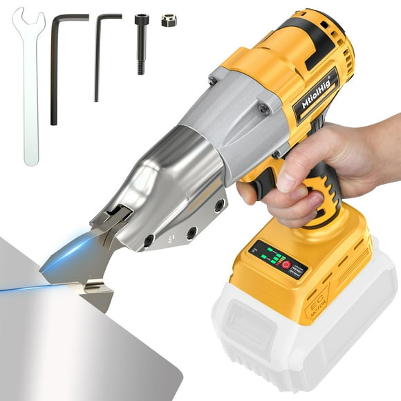 MtiolHig Cordless Electric Sicssors Compatible with Dewalt 20V: Sheet Metal Nibbler - 221 Ft-Lbs Sheet Metal Cutter - Cuts 18GA Material for Steel, L