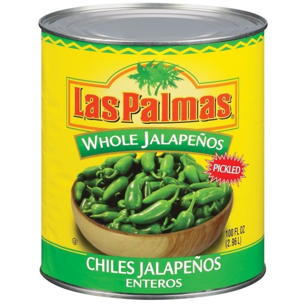6 PACKS Las Palmas Whole Jalapeno Peppers no. 10 can.