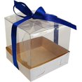 thumbnail image 2 of Cajas Acetato Transparente con Tapa Blanca, Armable para Regalos, Recuerdos, Fiesta, Repostería, 2 of 4