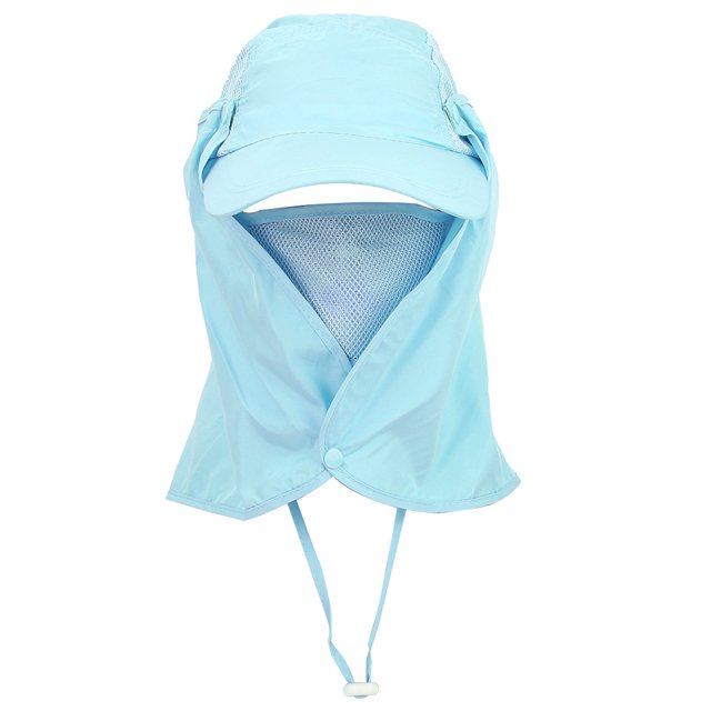 Sombrero desmontable JAAS visera ancha cuello oreja tapa pesca senderismo azul claro
