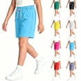 thumbnail image 2 of Fengactive Boys Girls Teens Drawstring Elastic Waist Short Sweatpants Solid Color Loose Casual Sports Shorts For Kids 2-18T, 2 of 8
