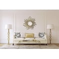 thumbnail image 2 of DecorShore 35 inch Sunburst Gold Large Accent Mirror | Hand Carved Wooden Framed Round Decorative Wall Mirror | French Rococo Style Mirror for Wall Decor, Bedroom, Living Room, 2 of 3