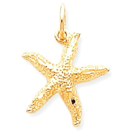 Gold Starfish Charm - ICE CARATS 10kt Yellow Gold Starfish Pendant Charm Necklace Sea Shore Shell Fine Jewelry Ideal Gifts For Women Gift Set From Heart