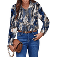 thumbnail image 3 of Flowers and love  Womens Button Down Shirts Boho Floral Printed Long Sleeve Blouses Business Work Shirt Dressy Casual Loose Tops, 3 of 10