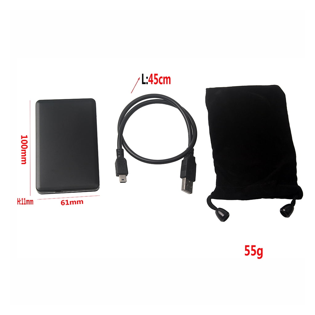 Wzmzjy 3x ZIF CE 40pins HDD Enclosure to USB 2.0 External Case Hard Disk Drives 1.8''