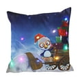 thumbnail image 2 of Hometravel LED Christmas Pillow, Two Mode Switching Flash and Steady Light, Printed Design Sofa Cushion, Holiday Gift for Home Decor, Festive Atmosphere, 2 of 6