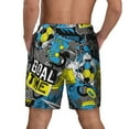thumbnail image 4 of Balery Goal Time Mens Swim Trunks Swim Shorts for Men Quick Dry Inseam Beach Shorts with Compression Liner Pocket-Small, 4 of 9