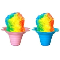 Hypothermias Shaved Ice Flower Cups - Small Size - Case of 500 - Blue/Pink Assortment