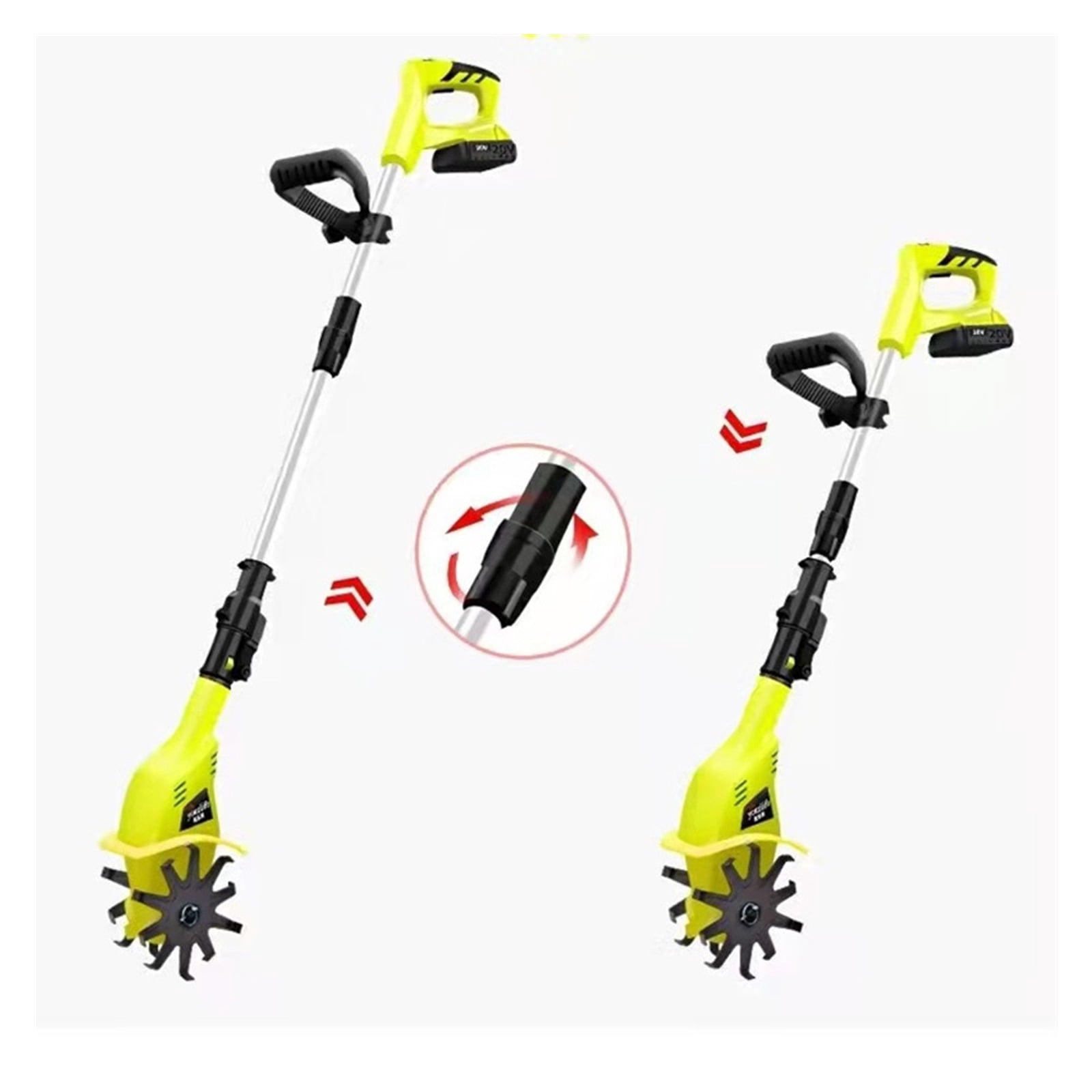 Handheld Wireless Lithium Battery Micro-tiller 20V Scarifier Agricultural Tiller Small Household Electric Hoe Rotary Tiller