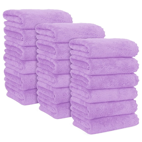 Toallas de mano MOONQUEEN Premium de microfibra de terciopelo coral x18