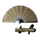 thumbnail image 3 of Abanico chino plegable de kung-fu con purpurina, radio versátil de 33 cm, accesorio para conciertos Oro de champán, 3 of 9