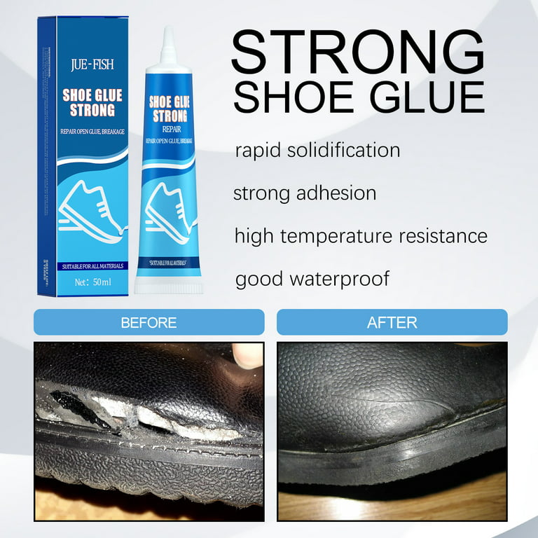 lulshou Self Adhesive Shoe Repair Glue, Waterproof Glue Shoe Repair Glue,  Shoe Repair Hose with Precision Nozzle Sole, Heel, Leather Repair Tool (2