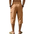 thumbnail image 5 of cfhntfmh Mens Capri Pants Casual Lightweight Elastic Waist Cargos Drawstring Beach Yoga Pants with Pockets (Yellow,X-Large), 5 of 7