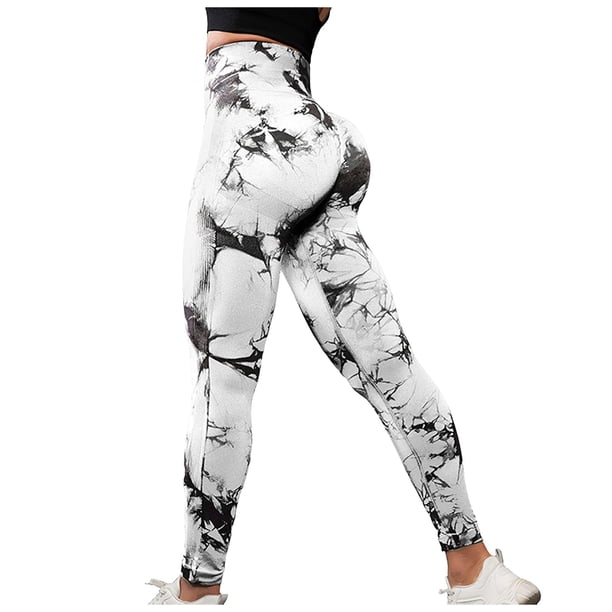 MKLEKYY Leggings deportivos para mujer, leggings de entrenamiento fruncidos sin costuras, leggings de realce de glúteos, pantalones de yoga de cintura alta 3237