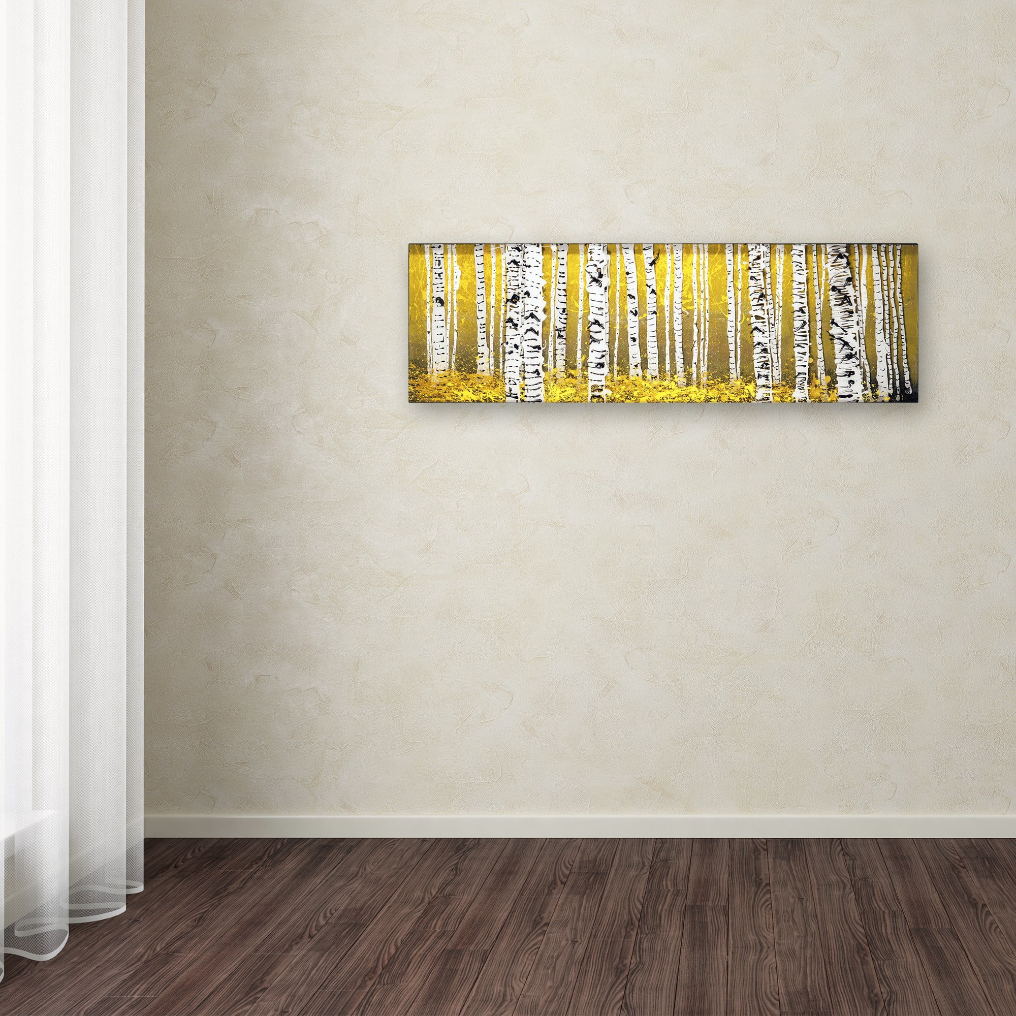 Trademark Fine Art "PanorAspens Yellow Floor" Canvas Art by Roderick Stevens