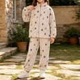 thumbnail image 5 of LvhaoGJOB Little Kids Girls 2-Piece Outfit Set, Beige - all over bow print, Pink bows, 5 of 6