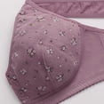 thumbnail image 4 of ALLLIST Bras Women Front Closure Wireless Nursing Bras Push up Purple Floral Breathable Ladies Bras S-3xl, 4 of 7