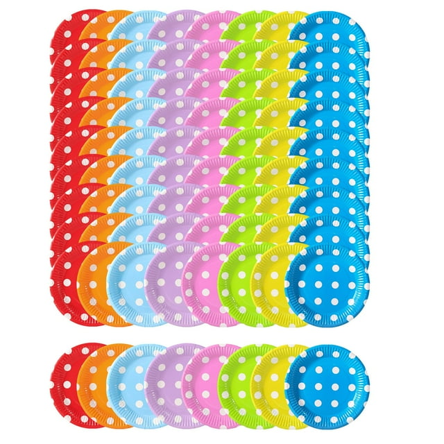 80 platos de papel, vajilla para , , 7 pulgadas, para catering, colores sólidos, encimeras, , cena, postre, celebración. perfecl platos de papel