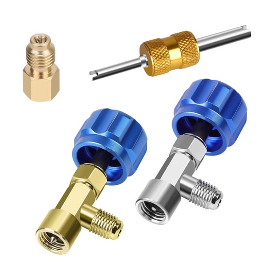 GUYUTING R1234YF Self Sealing Puncture Can Taps Valve Core Remover Tool Kit Brass for AC Refrigerant Transfer Vacuum Pump