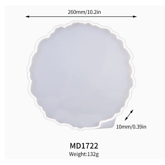 Bandeja posavasos diy con Forma especial, molde for plato de fruta, goteo de cristal, placa irregular de silicona creativa, 1 unidad