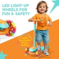 thumbnail image 6 of Scooter Stars 3-Wheel Kids Scooter with Light-Up LED Front Wheels, Wide Anti-Slip Deck, Rear Foot Brake, Lean-to-Steer Ride-On Toy, 6 of 6
