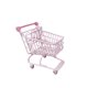 thumbnail image 1 of Inteprter Mini carrito de compras, carro de mano de mesa, supermercado, juguetes maravillosos para niños, adornos artesanales de simulación, Decoración del hogar rosa mixto, 1 of 6