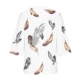 thumbnail image 5 of Fiudx Ofertas Flash Artículos En Oferta Blusa de Manga Larga de Verano con Cuello En V para Mujer, Sexy, Casual, con Estampado Regular, 5 of 5