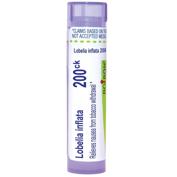 Boiron Lobelia Inflata 200CK, Homeopathic Medicine for Nausea From Tobacco Withdrawal, 80 Pellets