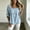 Light Blue, variant on Morttic Women's Square Neck Faux Denim Mid Sleeve Blouse – Solid Color Casual Top with Lace Trim Front Summer Daily Outfit Navy Blue，S