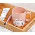 thumbnail image 4 of Paquete de 3 tazas de cepillo de dientes con diseño de conejito, tazas de baño irrompibles, tazas de baño de conejito de Pascua, sin BPA, tazas multicolores para beber, tazas de cepillo de dientes pa JAMW Sencillez, 4 of 5