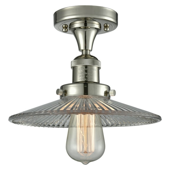 Innovations Lighting 517-1Ch Halophane Halophane 1 Light 9" Wide Semi-Flush Ceiling